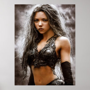 NIEDLICHER FANTASY WARRIOR GIRL POSTER