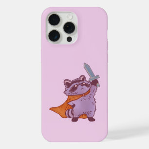 Niedlicher Fantasy-Waschbärkrieger mit Schwert und iPhone 15 Pro Max Hülle