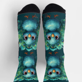 Niedlicher Fantasy-zauberhafter Blauer Pfau  Socken
