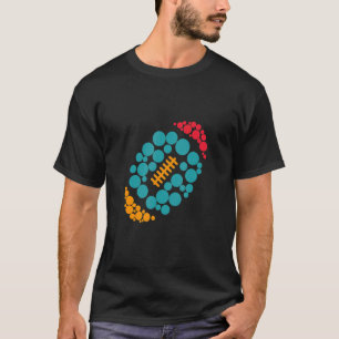 Niedlicher Farbdot Rugby Player Internationaler Do T-Shirt