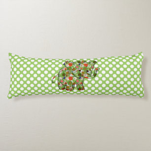 Niedlicher, farbenfroher Blumenjunge Elefant Seitenschläferkissen