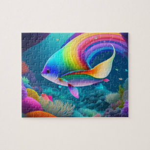 Niedlicher, farbiger Fisch Puzzle