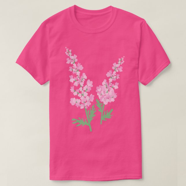 Niedlicher farbiger Lavendel T-Shirt (Design vorne)