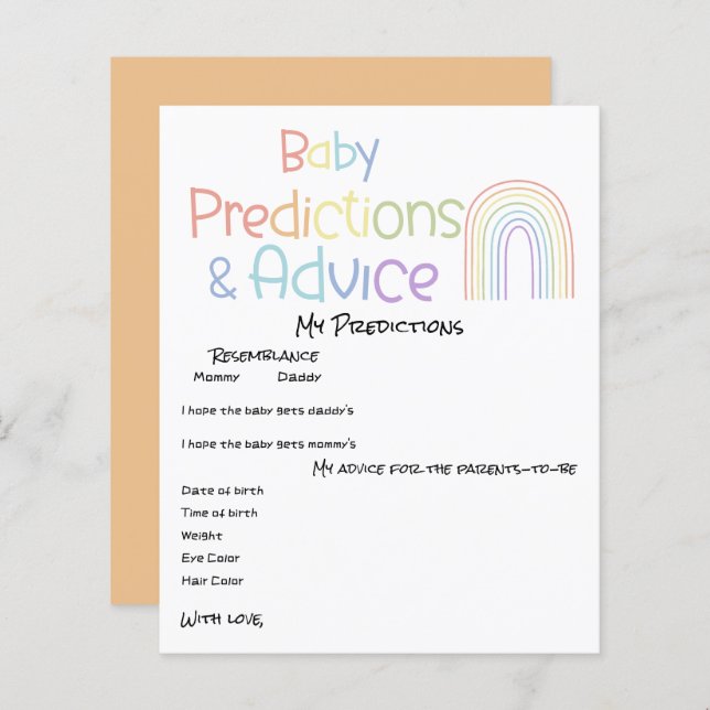 Niedlicher farbiger Rainbow Baby Showroom Flyer (Vorne/Hinten)