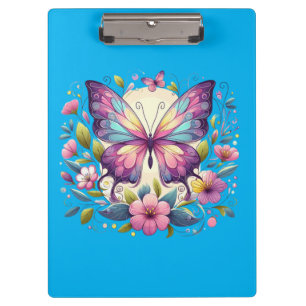 Niedlicher, farbiger Schmetterling Klemmbrett