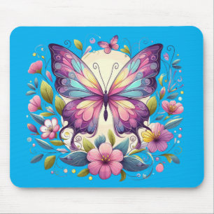 Niedlicher, farbiger Schmetterling Mousepad