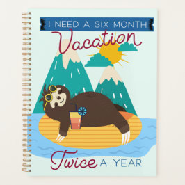 Niedlicher Faulenzer Ich brauche einen sechsmonati Planer