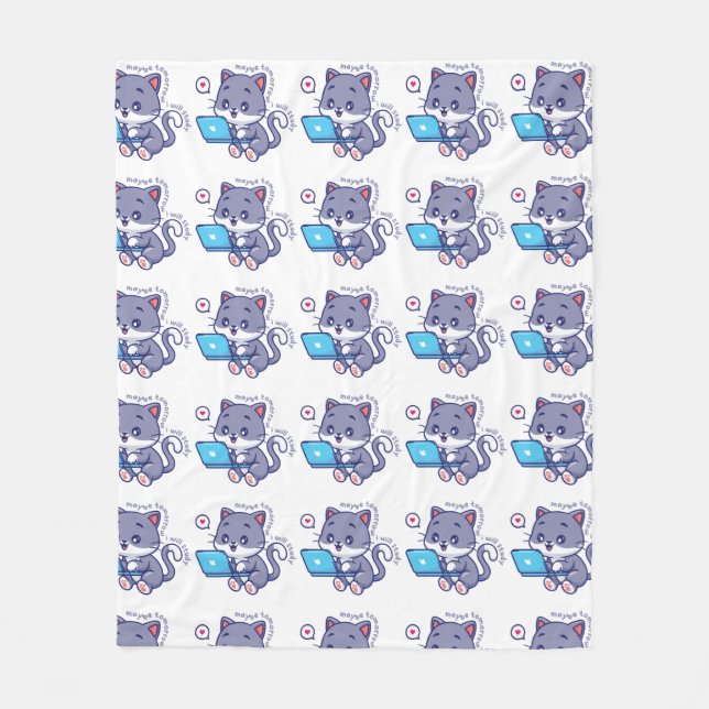 niedlicher Faulenzer - vielleicht lerne ich morgen Fleecedecke (Vorderseite)