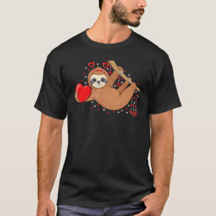Niedlicher fauler Hund mit Herzschlucht, Liebe T-Shirt