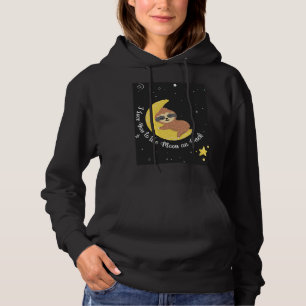 Niedlicher Faultier, den ich zum Mond und zurück L Hoodie