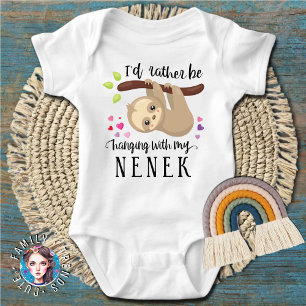 Niedlicher Faultier, ich würde lieber mit meinem N Baby Strampler