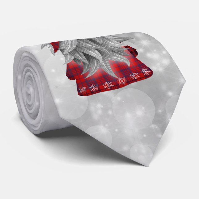 Niedlicher Feiertag Weihnachten Kariertes Gnome Krawatte (Gerollt)
