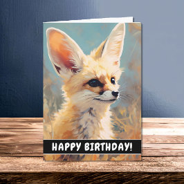 Niedlicher Fennec Fox Adortable Geburtstagskarte Karte