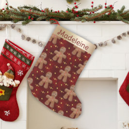 Niedlicher festlicher Lebkuchenmann Kleiner Weihnachtsstrumpf