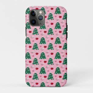 Niedlicher festlicher Winter Pink Frostischer Schn Case-Mate iPhone Hülle