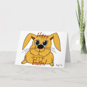 Niedlicher Fett-Hase "Hoppy Oaster!" Karte