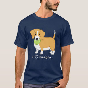 Niedlicher Fett Lemon & White Beagle mit Tennisbal T-Shirt