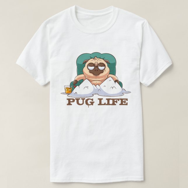 Niedlicher Fett-Mops-T - Shirt (Design vorne)