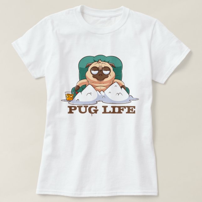 Niedlicher Fett-Mops-T - Shirt (Design vorne)
