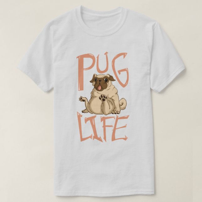 Niedlicher Fett-Mops T-Shirt (Design vorne)