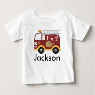 Niedlicher Feuer-LKW-Kindergeburtstag Baby T-shirt