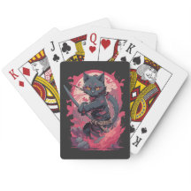 Niedlicher Feuerschlag Schwarzer Ninja Katzenkämpf