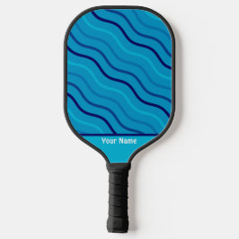 Niedlicher FIiness Stripe Blau Cool Pickleball Schläger