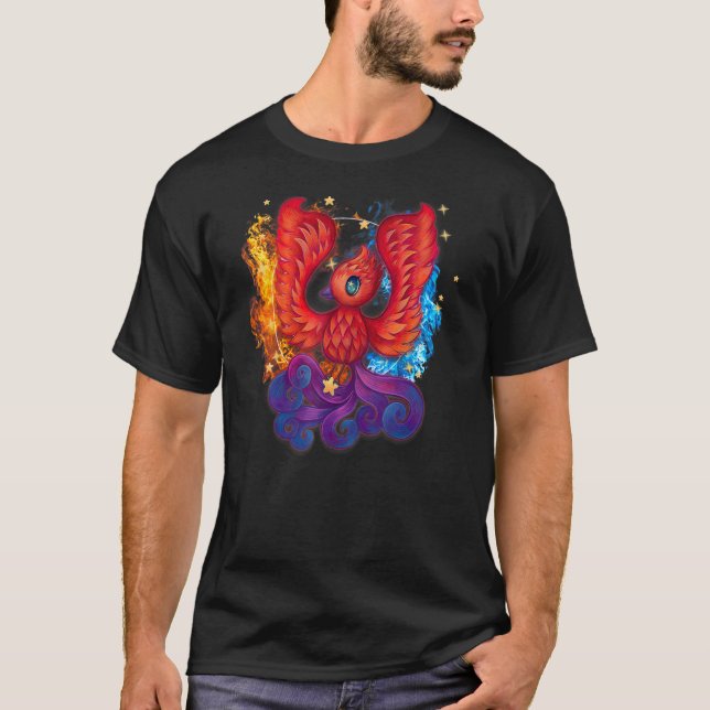 Niedlicher Firebird Aufstieg Phoenix Art T - Shirt (Vorderseite)
