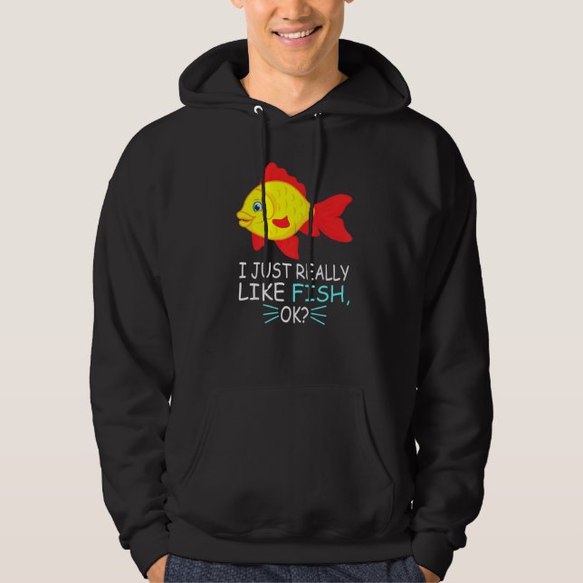 Niedlicher Fisch, den ich einfach nur mag Hoodie (Vorderseite)