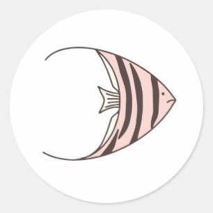 Niedlicher Fisch Runder Aufkleber