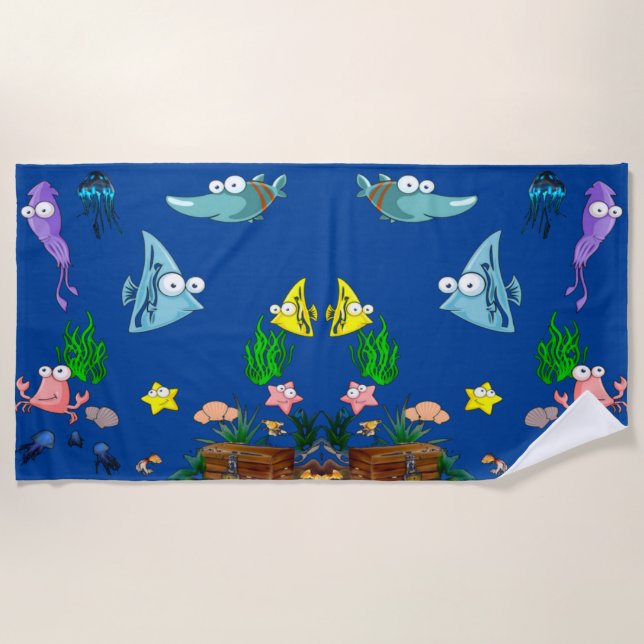 Niedlicher Fisch Strandtuch (Vorderseite)
