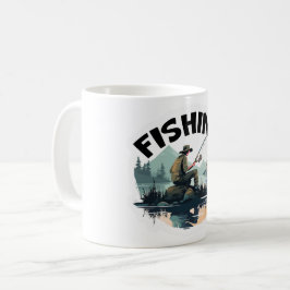 Niedlicher Fischfang Kaffeetasse