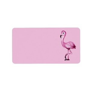 niedlicher Flamingo Adressaufkleber