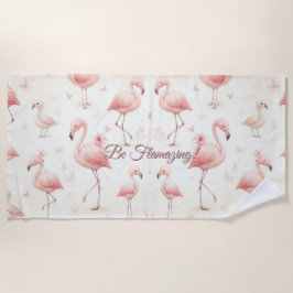 Niedlicher Flamingo Flock Strandtuch