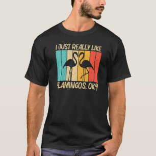 Niedlicher Flamingo für Männer Flamingo-Vogel-Tier T-Shirt