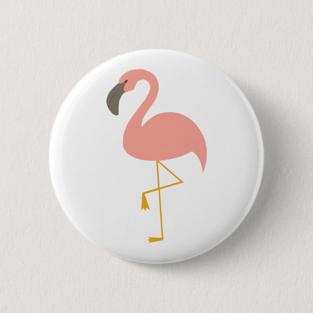 Niedlicher Flamingo-Knopf Button (Vorderseite)