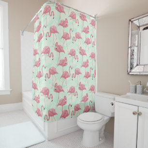 Niedlicher Flamingo Pattern Duschvorhang