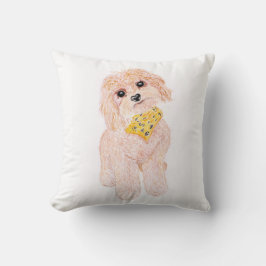 Niedlicher flauschiger Hund. Kissen