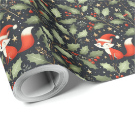 Niedlicher flauschiger Weihnachtskranz Geschenkpapier