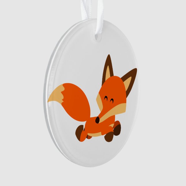 Niedlicher Fleet-Cartoon Fox-Acrylschmuck Ornament (Vorderseite)