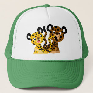 Niedlicher Flirt-Cartoon Jaguars Hat Truckerkappe