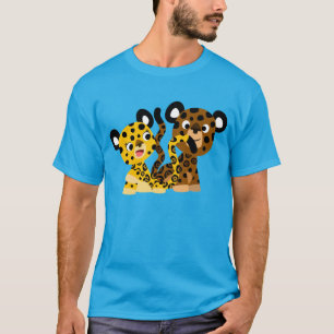 Niedlicher Flirtatisches Cartoon Jaguars T - Shirt