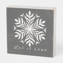 niedlicher Flitterschnee auf grau