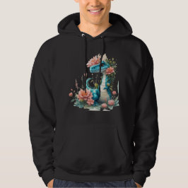 Niedlicher floraler Dinosaurier Hoodie