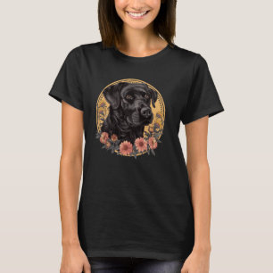 Niedlicher floraler Hund - Hundeschlüssel - Flor B T-Shirt