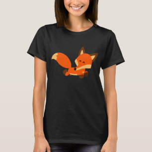 Niedlicher Flotten-Cartoonfox-Frauen-T - Shirt