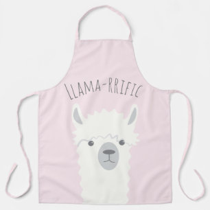 Niedlicher Flüchtige Blick-a-boo Llama Llama-Rosa  Schürze