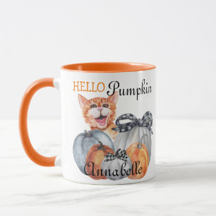 Niedlicher Flüchtige Blick ein Boo Orange Cat Hall Tasse