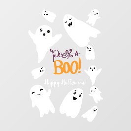 Niedlicher flüchtige Blick ein Drehbuch Halloween  Fensteraufkleber