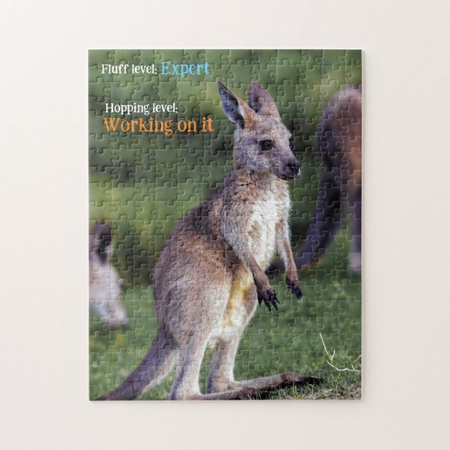 Niedlicher Fluffy Kangaroo Puzzle (Vertikal)